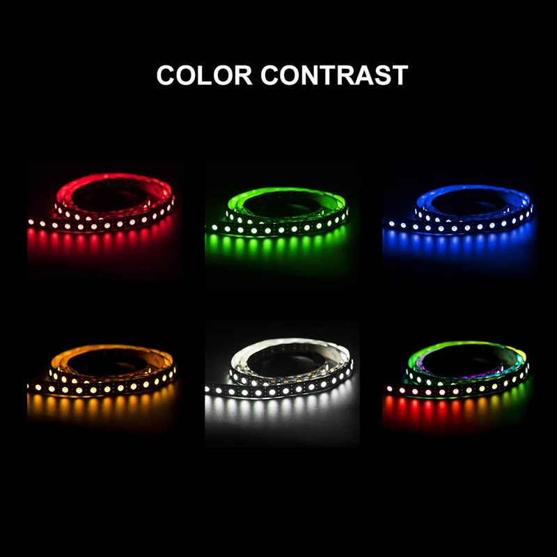 BTF-LIGHTING WS2812B IC RGB 5050SMD Pure Gold Individual Addressable LED Strip 3.28FT 100LED 100Pixel/m Flexible Full Color IP30 DC5V for DIY Chasing Color Project(No Adapter or Controller) - Image 2